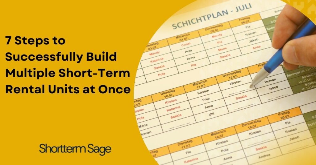 7 Steps to Successfully Build Multiple Short-Term Rental Units at Once